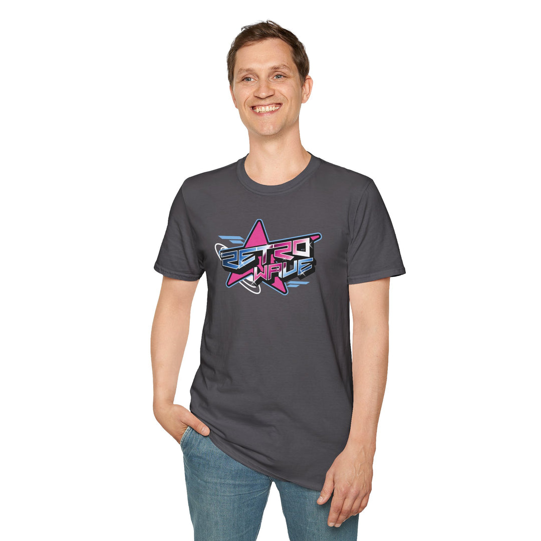 Retro Vibe T-Shirt – Neon 'Retro' Star Graphic