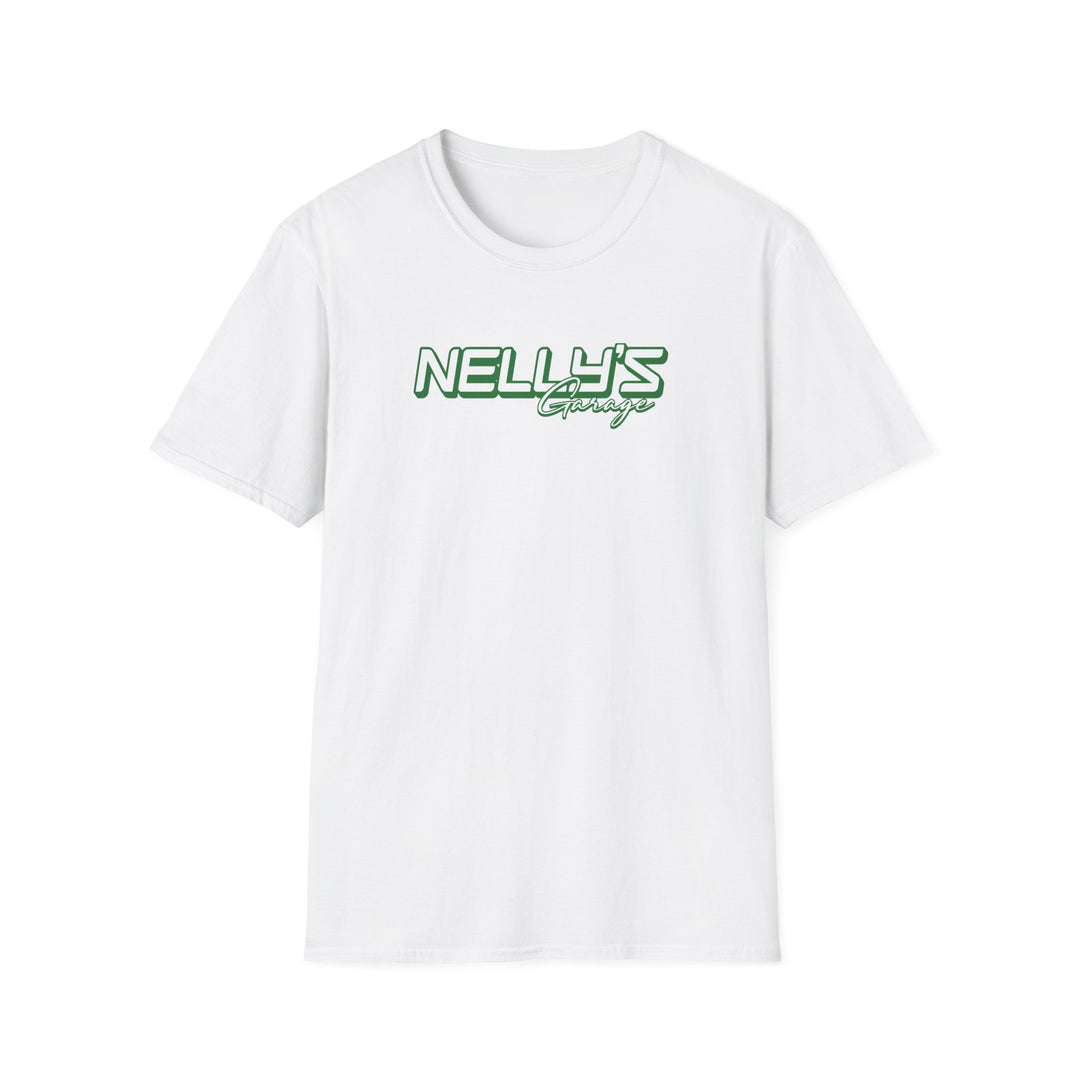 Nelly's Garage T‑Shirt — Retro Green Logo Tee