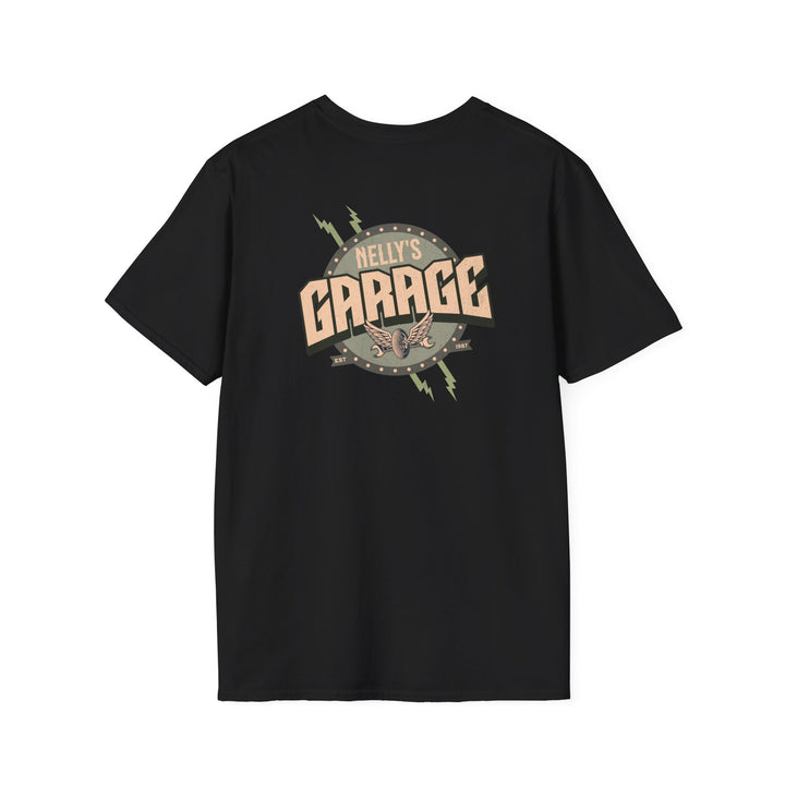 Garage Logo T-Shirt — "Nelly's Garage" Retro Automotive Tee