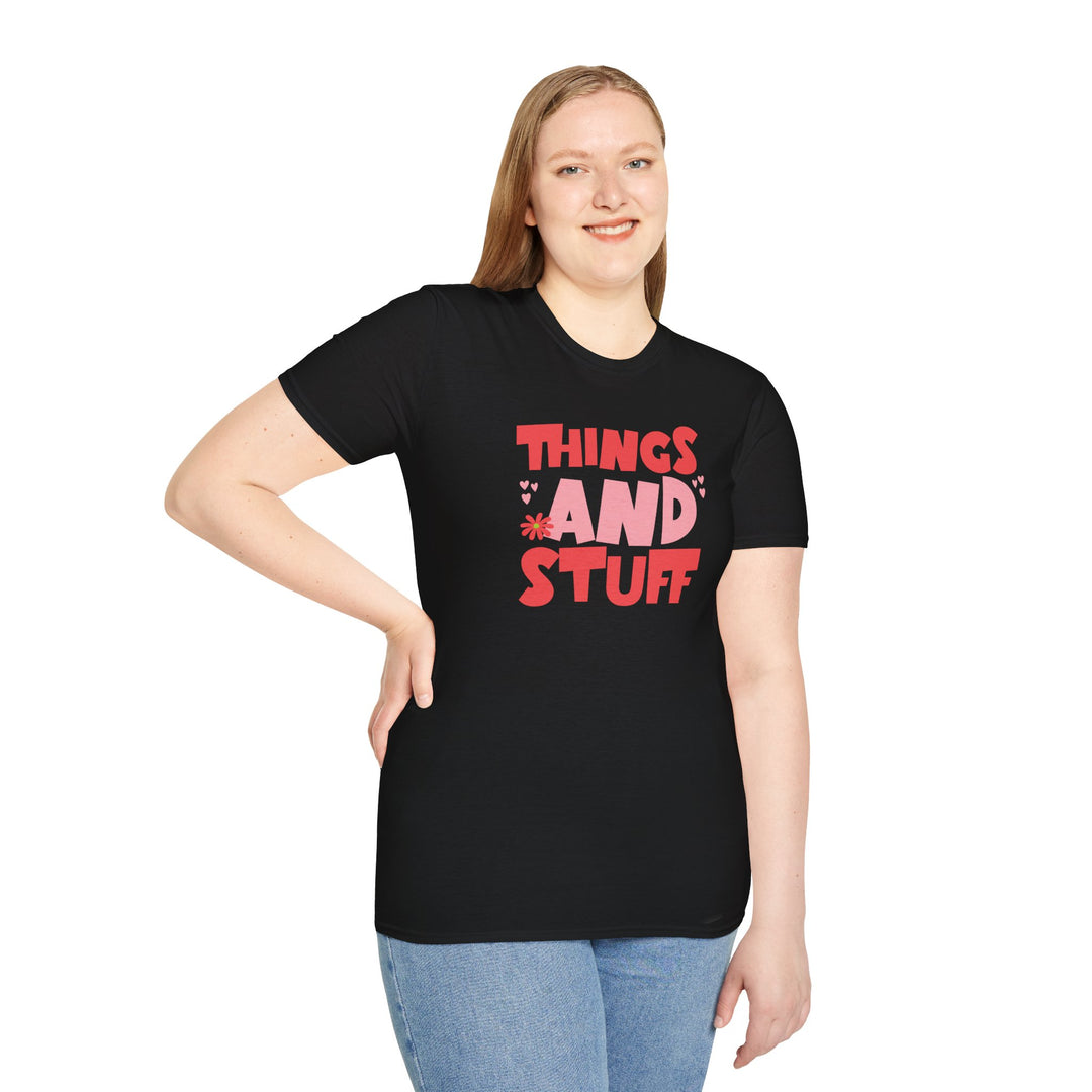 Things and Stuff Retro Typography T-Shirt