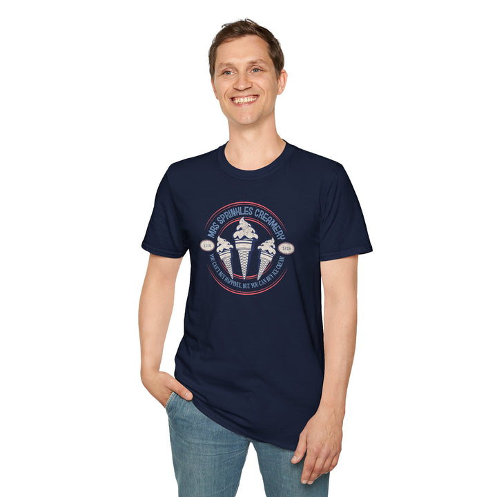 Ice Cream Parlor Vintage T-Shirt — 'Mrs Sprinkles Creamery' Retro Logo