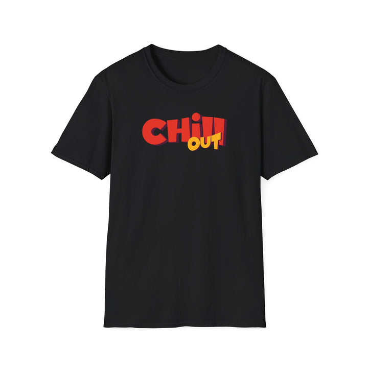 Chill Out T-Shirt — Retro Red & Yellow Graphic Tee