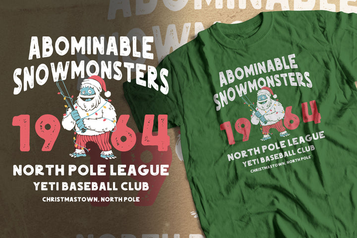 Abominable Snowmonsters 1964 Yeti Baseball Club T-Shirt