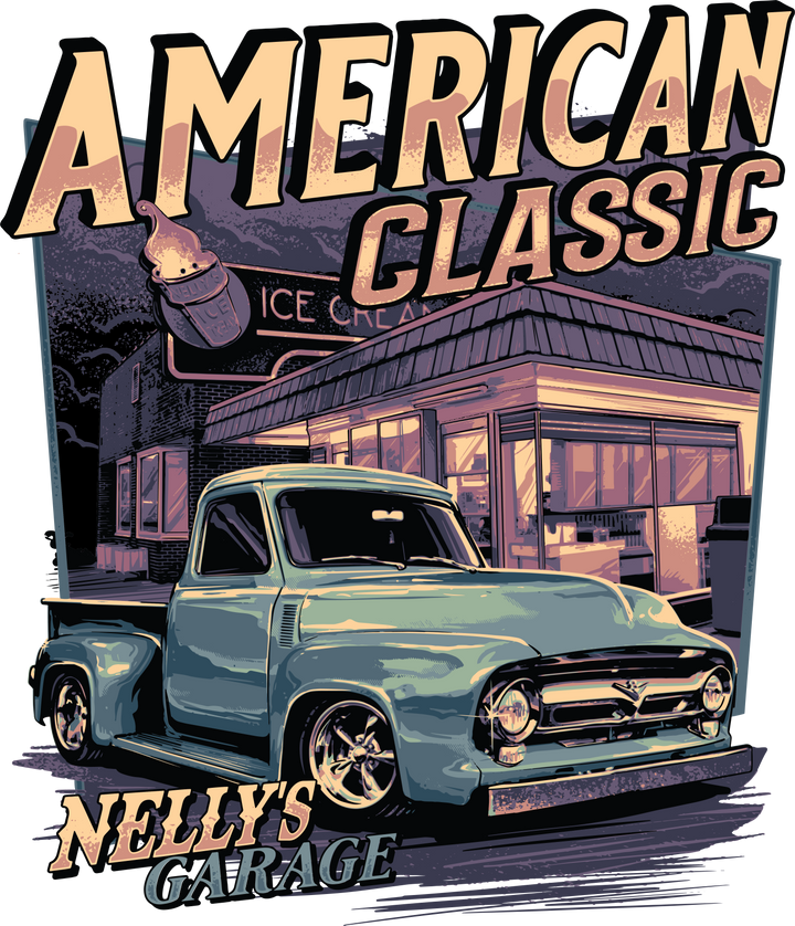 American Classic T-Shirt — Vintage Ford Truck Garage Tee