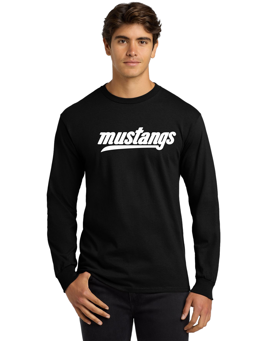 8400 Gildan® DryBlend® 50 Cotton/50 Poly Long Sleeve T-Shirt - Mustangs Fall Gear(1)