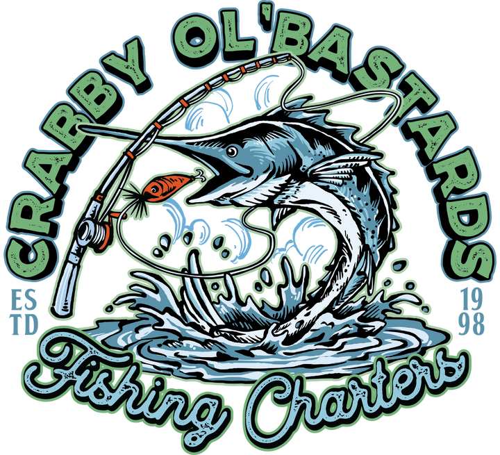 Fishing T-Shirt — “Crabby Ol’ Bastards” Vintage Ocean Angler Tee