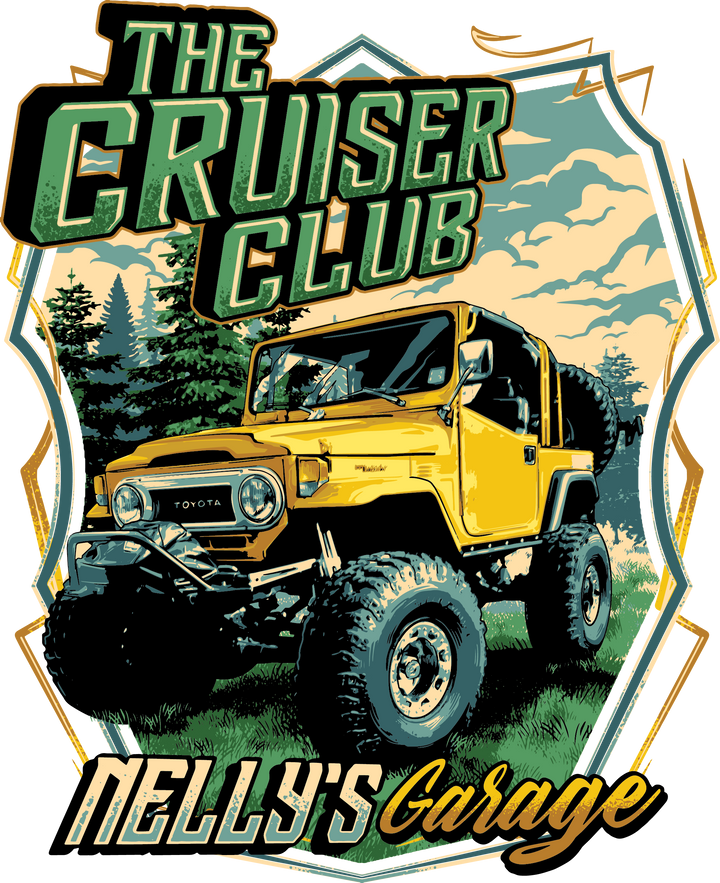 Cruiser Club Adventure T-Shirt - Nelly's Garage - Toyota Land Cruiser