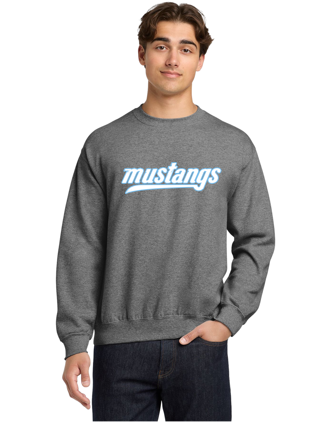 Gildan 18000 Heavy Blend™ Crewneck Sweatshirt - Mustangs Fall Gear(3)
