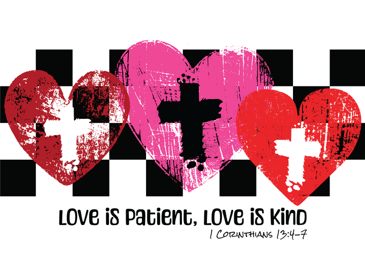 Love Prayer Heart Floral Cross T-Shirt