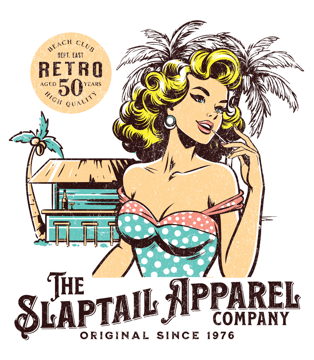 Vintage Logo T-Shirt — “The Slaptail Apparel Company” Classic Graphic Tee