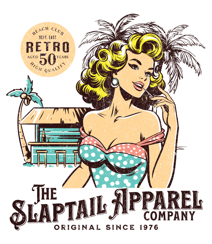 Vintage Logo T-Shirt — “The Slaptail Apparel Company” Classic Graphic Tee
