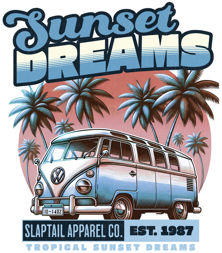 Sunset Dreams Beach Van T-Shirt
