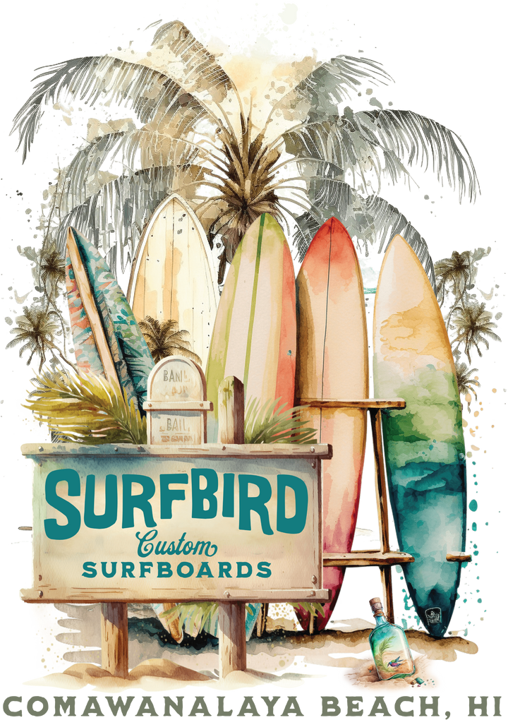 SurfBird Softstyle T-Shirt - Vintage Surfing Tee