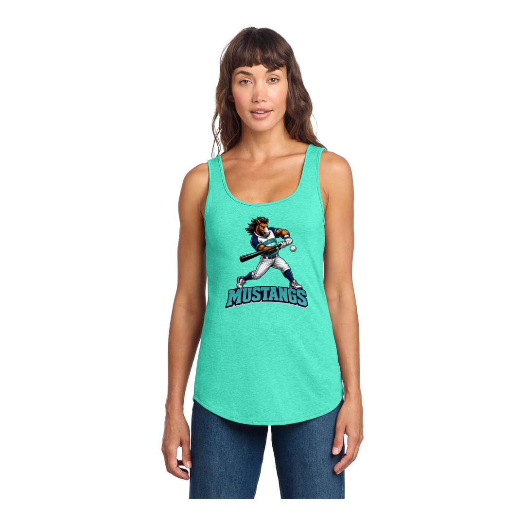 District® Women’s Perfect Tri® Relaxed Tank Aqua Heather Horse