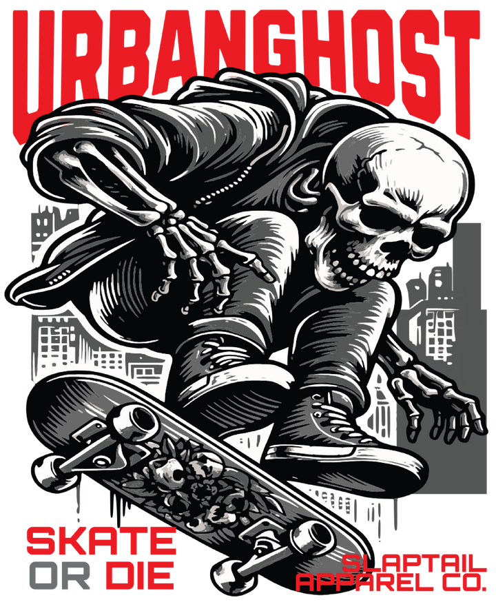 Skate or Die Urban Ghost Skull T-Shirt