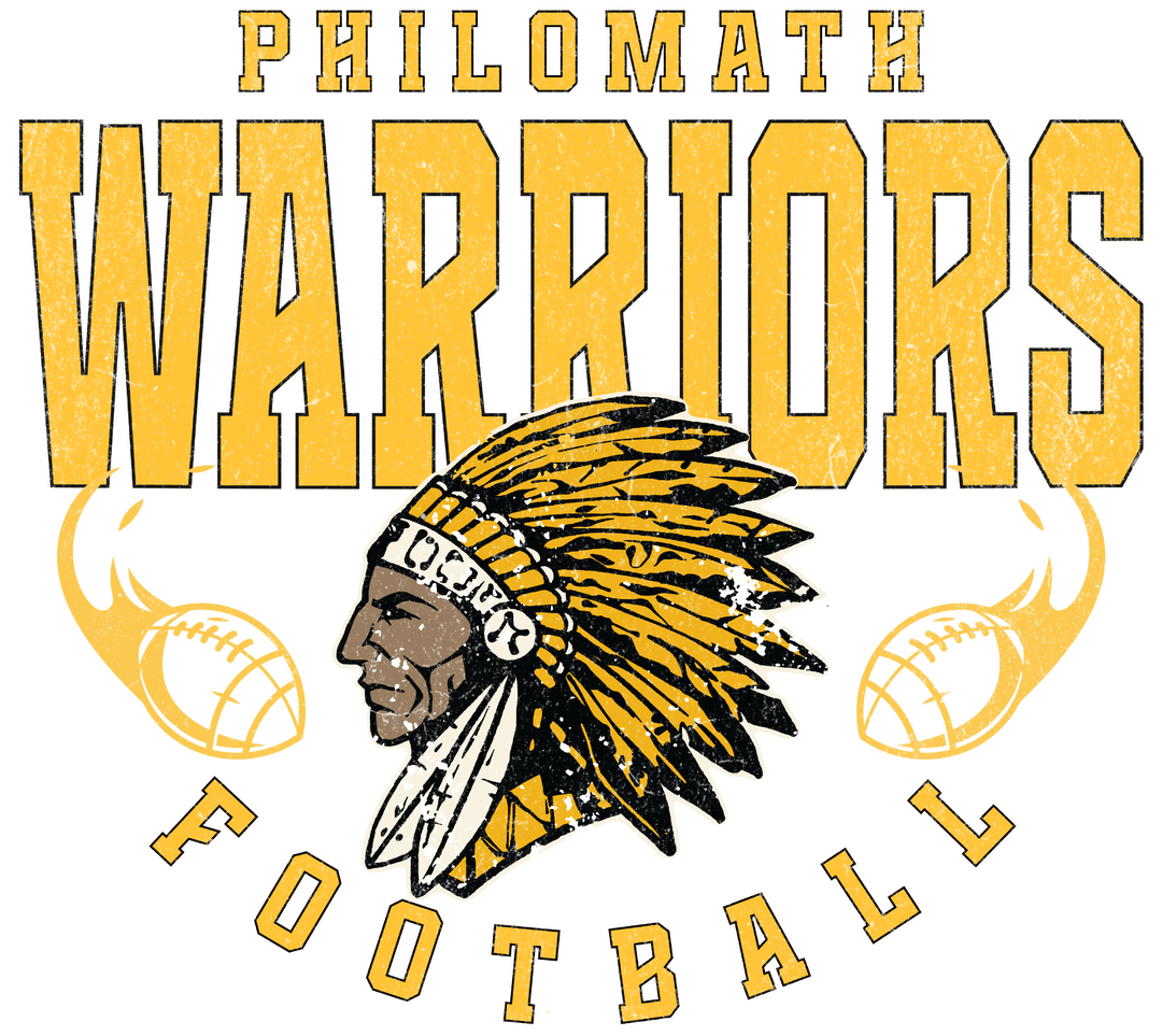 Philomath Warrior Football T‑Shirt — Vintage Mascot Tee