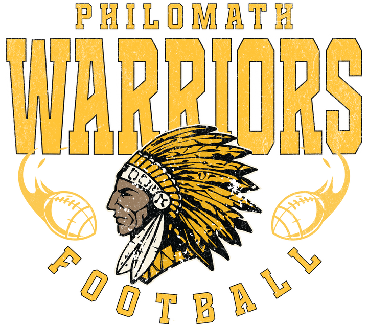 Philomath Warrior Football T‑Shirt — Vintage Mascot Tee